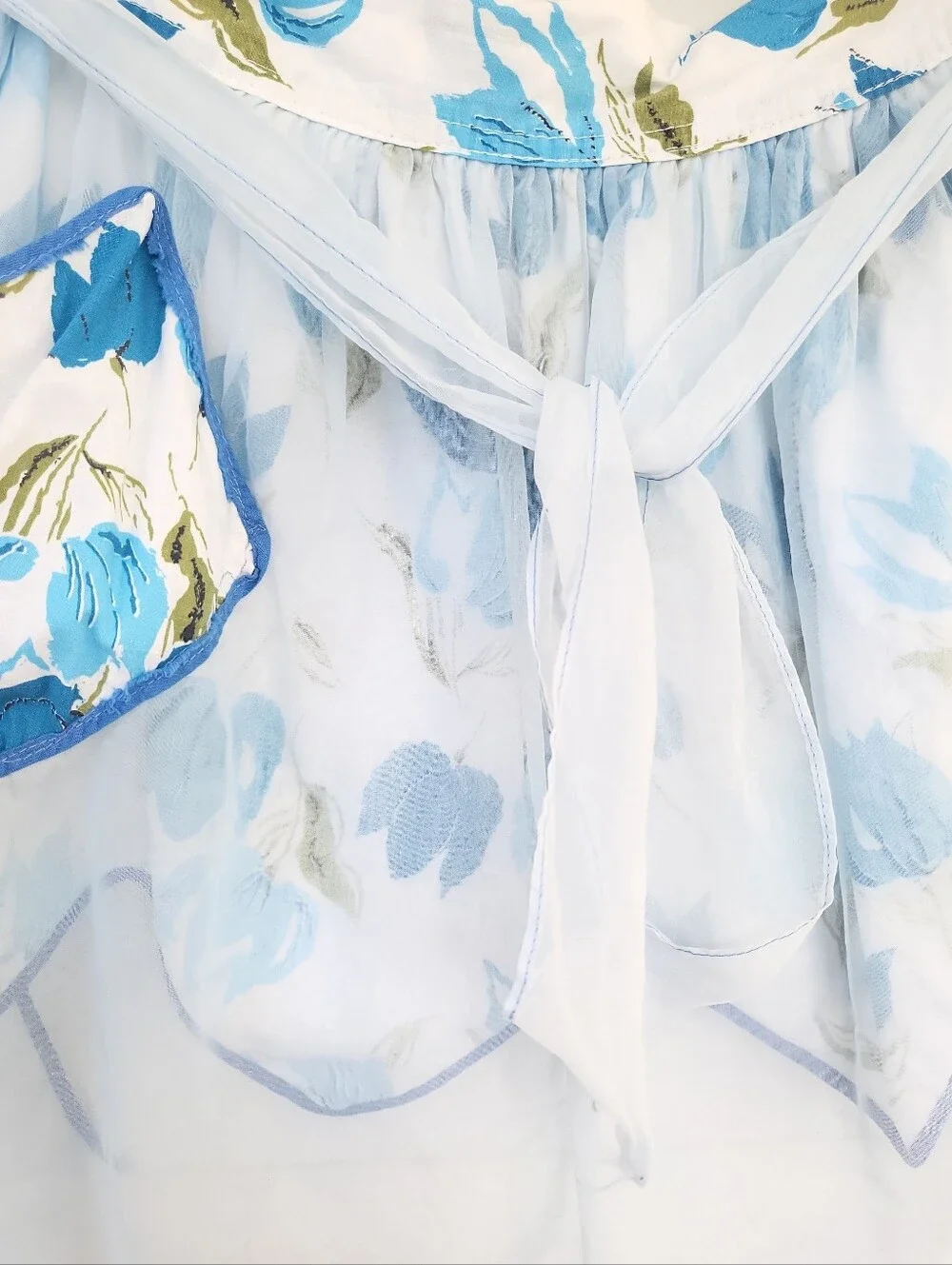 Vintage 50's Tulip Floral Kitschy Revesible Kitchen Apron